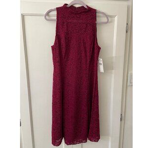 American Living - Red Mock-Neck Lace Dress. Size 12 (New with tags!)